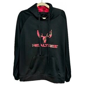 Realtree Women's Cottonwood Canyon Hoodie Pink Camo /Black Sweatshirt | size XL
